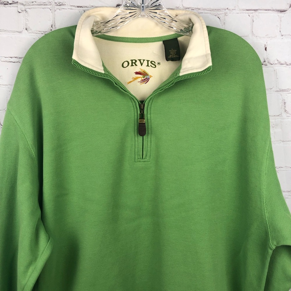 Orvis Green Pullover Sweater Men's Sz Large